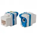 Uranıum Kj-uc6-18056db Cat6 Utp 180 Derece Çevirmeli Keystone Jack Mavi Renk