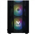 Vento Vg15fe Atx Tower, 650w 80+ Siyah, Temperli Cam, Rgb, Atx Gamıng Kasa