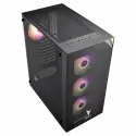 Vento Vg3400s Mid Tower, 750w 80+ Siyah, Temperli Cam, Rgb, Atx Gamıng Kasa