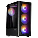 Zalman N4 Rev.1, Megamax, 600w 80+ Bronz, Mesh Panel, Tempered Glass, 3x120mm+3x140mm Rgb Fan, Atx Gamıng Kasa