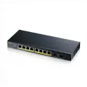 Zyxel Gs1100-10hp, 8 Port, Gigabit, Poe 130w, 2 Port Gigabit Sfp, Yönetilemez, Masaüstü Switch