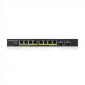 Zyxel Gs1100-10hp, 8 Port, Gigabit, Poe 130w, 2 Port Gigabit Sfp, Yönetilemez, Masaüstü Switch