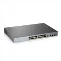 Zyxel Gs1350-26hp, 24 Port, Gigabit, Poe 375w, 2 Port Gigabit Sfp, Yönetilebilir, Rackmount Switch