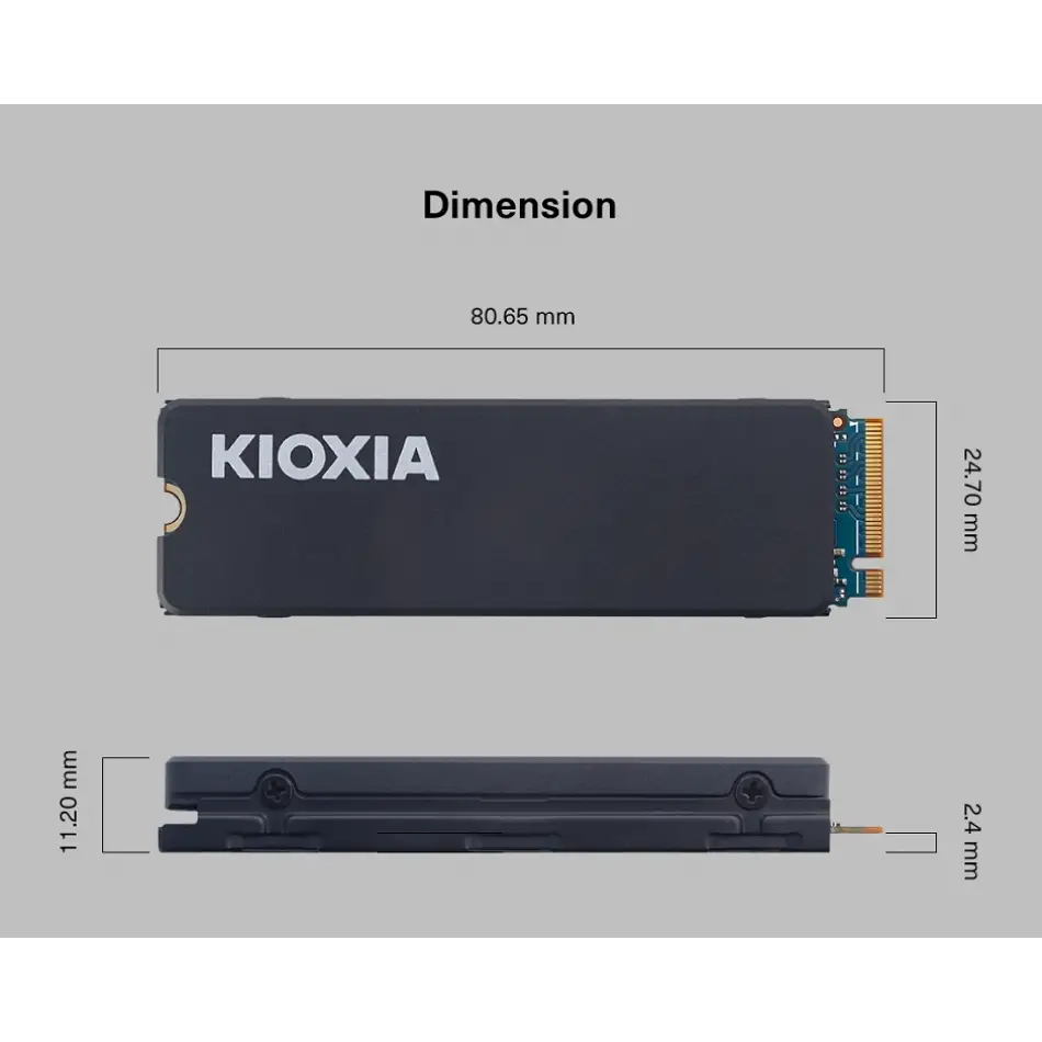 1tb Kıoxıa Excerıa Heatsınk M.2 Nvme Gen 4x4 6200/4900mb/s Lsc11k1t02g8