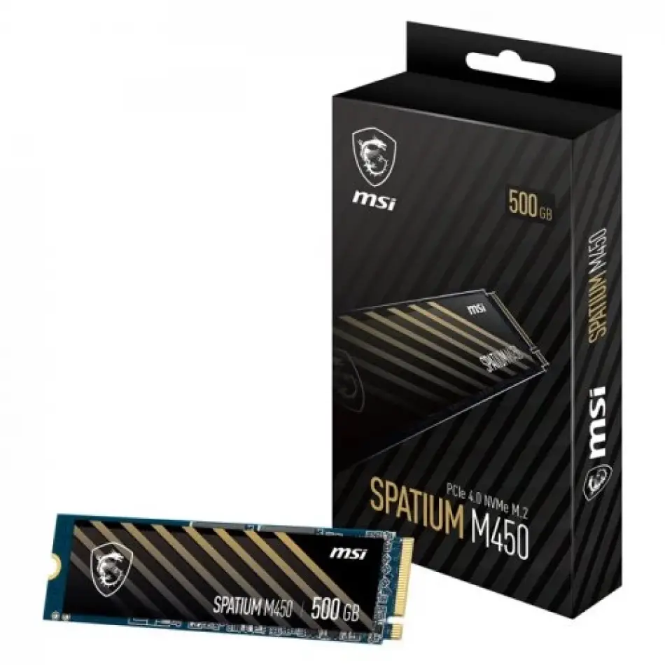 500gb Msı Spatıum M450 Nvme M.2 Ssd 3600/2300mb/s