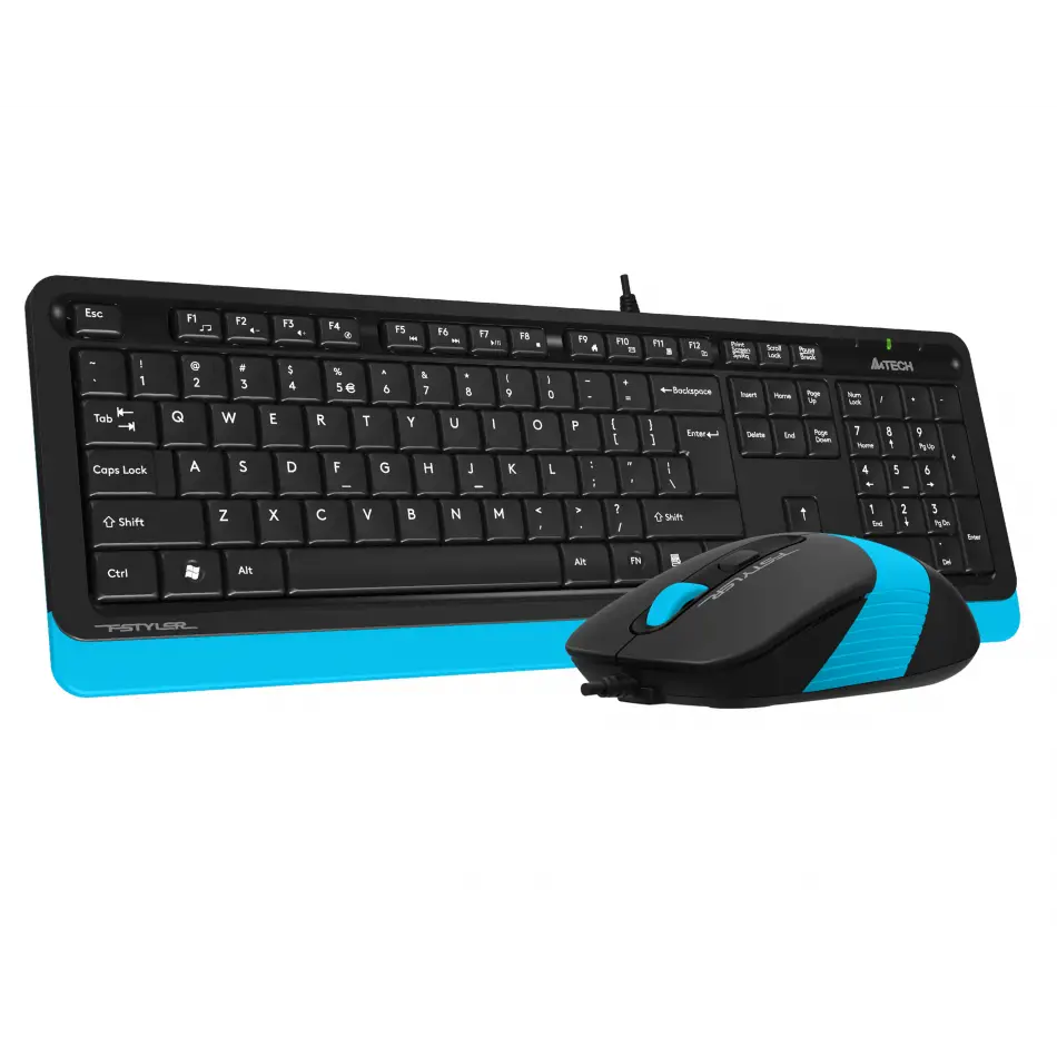 A4 Tech F1010 Q Usb Mavi Tr Mm Klavye+optik Mouse
