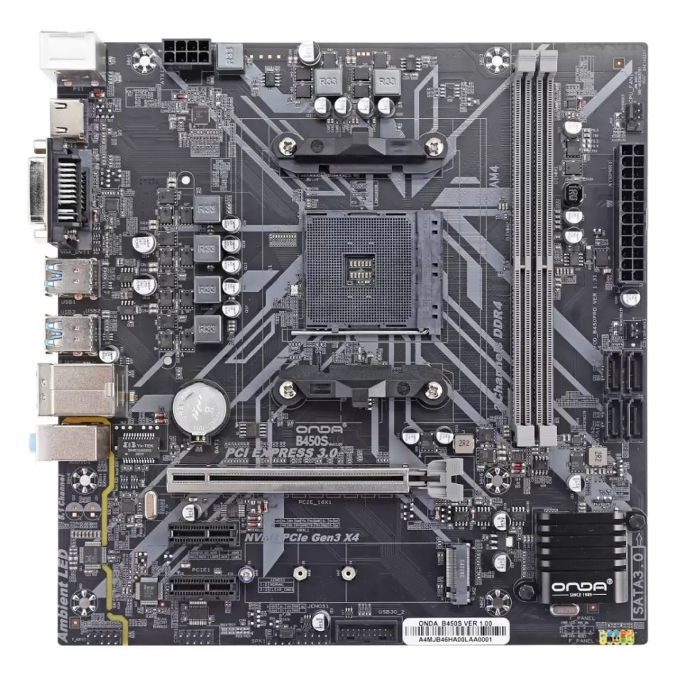 Arktek Alpha Force, Ak-b450m Eg, 2xddr4, M.2, D-sub, Dvı, Hdmı, Am4 Soket Anakart