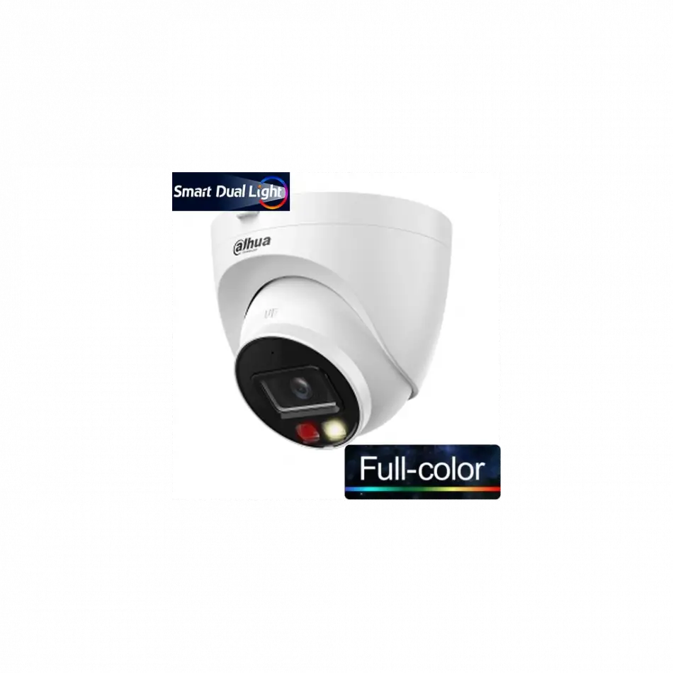Dahua Ipc-hdw1249t-s-ıl, 2mpix, 2,8mm Lens, Sd Kart, Smart Dual Light, H265+, 30mt Gece Görüşü, Dahili Mikrofon, Ip67, Poe Dome Ip Kamera