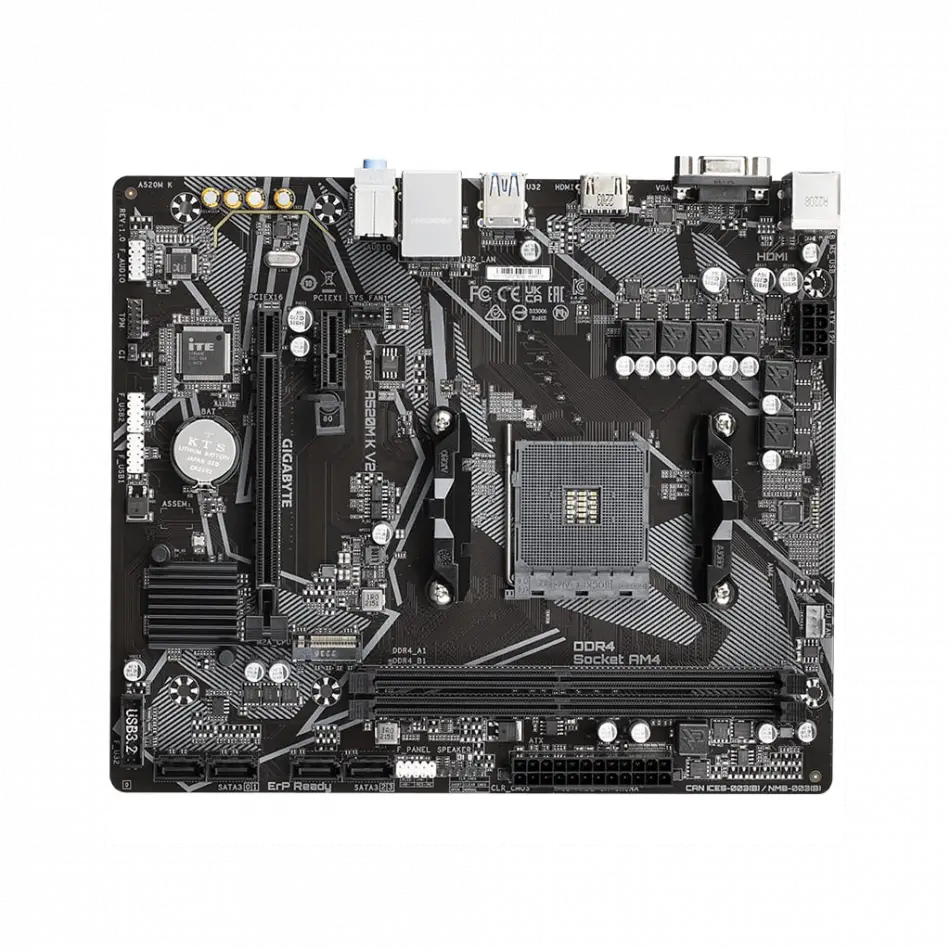 Gıgabyte A520m-k V2, 2xddr4, 1x M.2, D-sub, Hdmı, Am4 Soket Anakart
