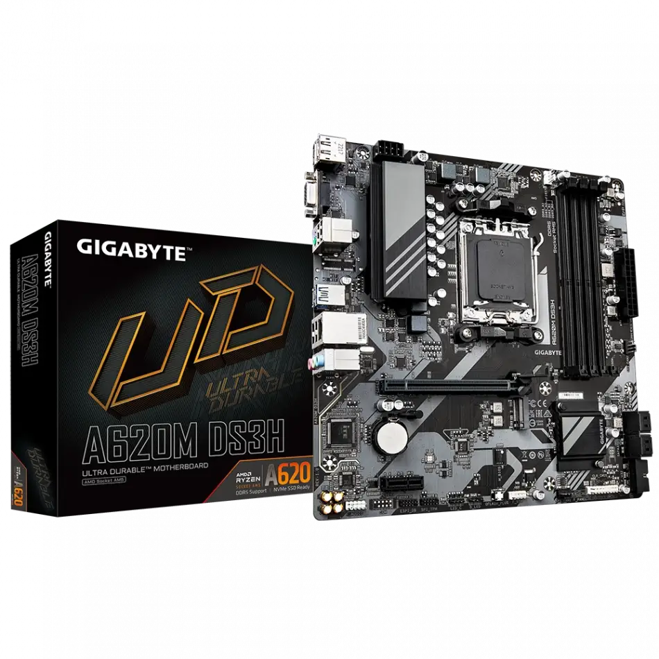 Gıgabyte A620m Ds3h Ddr5 6400mhz(oc) M.2 Matx Am5