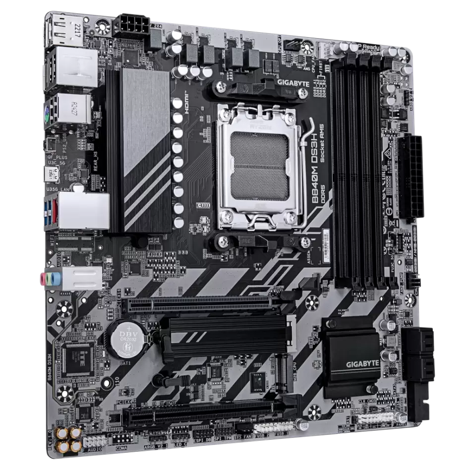 Gıgabyte B840m Ds3h, 4xddr5, 2xm.2, 2xdp, Hdmı, Type-c, Am5 Soket Gamıng Anakart