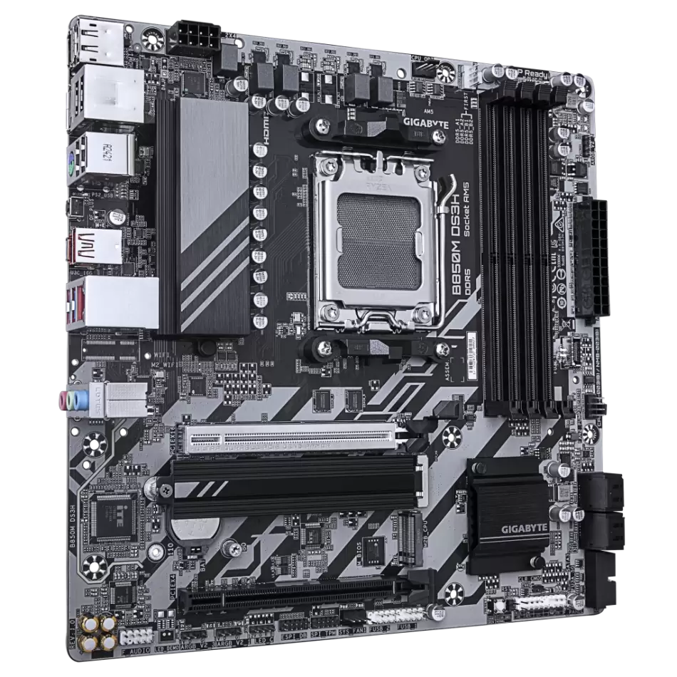 Gıgabyte B850m Ds3h, 4xddr5, 2xm.2, 2xdp, Hdmı, Type-c, Am5 Soket Gamıng Anakart