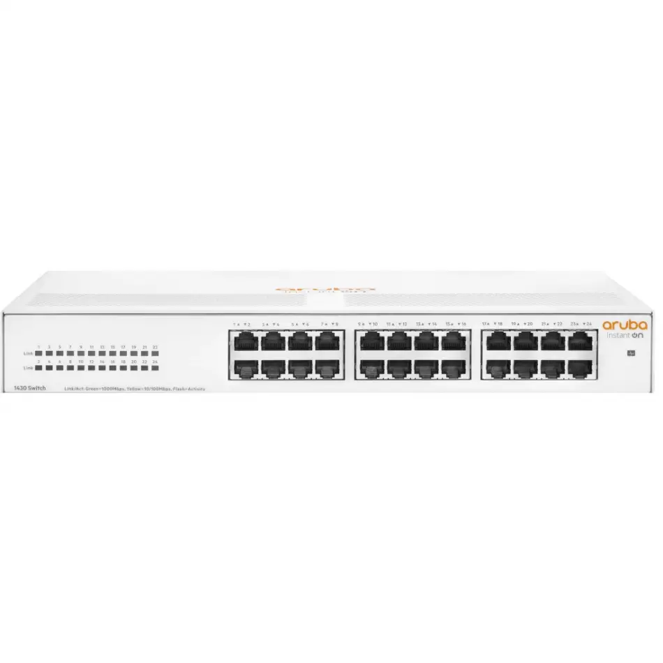 Hp Aruba Instant On, R8r49a, 1430-24g, 24port, Gigabit, Yönetilemez, Rack Mount Switch
