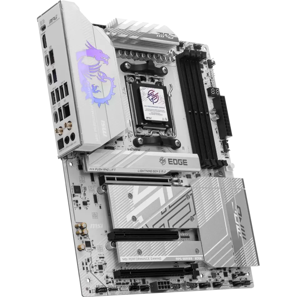 Msı Mpg B850 Edge Tı Wıfı Am5 Ddr5 8400mhz(oc) Hdmı 4x M.2 Usb 10gbs 5g Lan Wı-fı 7 Atx