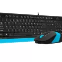 A4 Tech F1010 Q Usb Mavi Tr Mm Klavye+optik Mouse