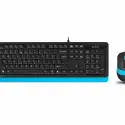 A4 Tech F1010 Q Usb Mavi Tr Mm Klavye+optik Mouse