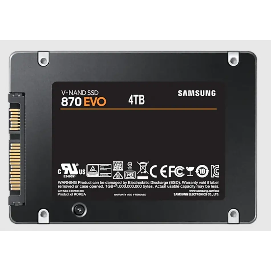 4tb Samsung 870 Evo 560/530mb/s Mz-77e4t0bw Ssd (resmi Distribütör Garantili)