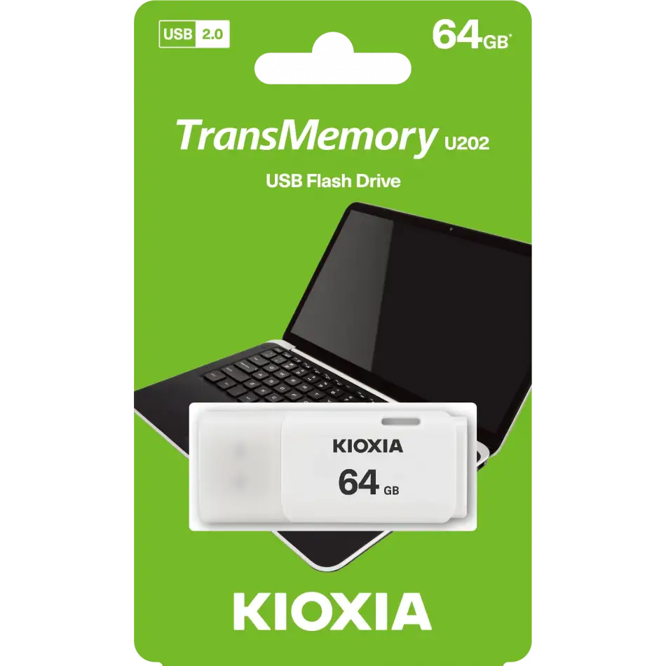 64gb Usb2.0 Kıoxıa Beyaz Usb Bellek Lu202w064gg4