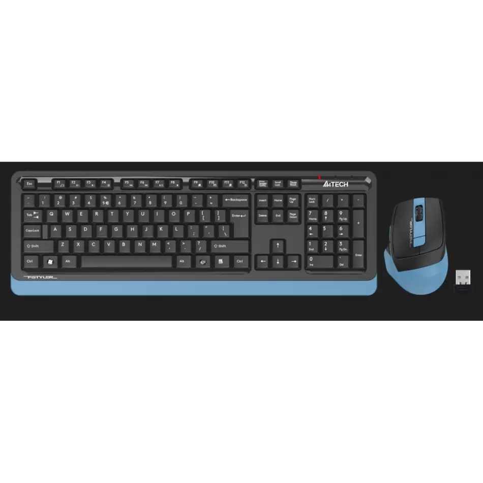 A4 Tech Fg1035, Mavi, Fstyler, 2.4ghz Kablosuz, Türkçe Q, Klavye Mouse Set