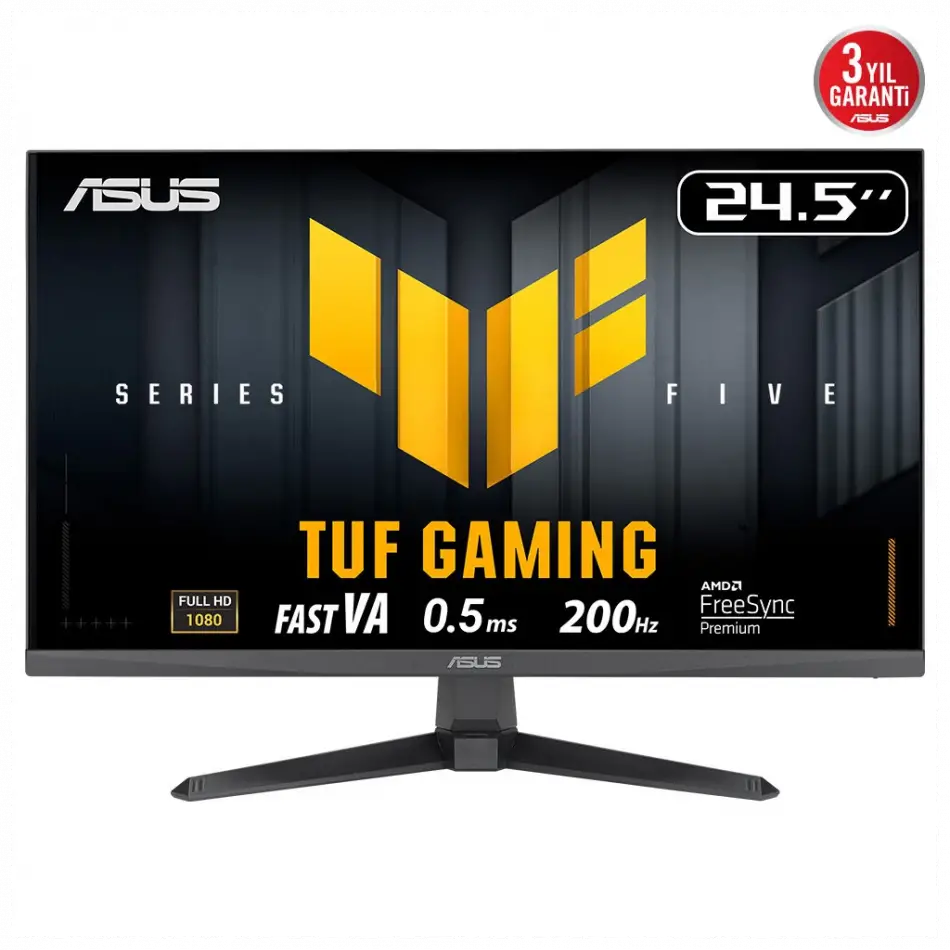 Asus Tuf Gamıng Vg257Q5a 24,5 0.5ms, 200hz, Full Hd, Dp, 2xhdmı, Hoparlör, Va Panel, Elmb Sync Premium, Gamıng Monitör