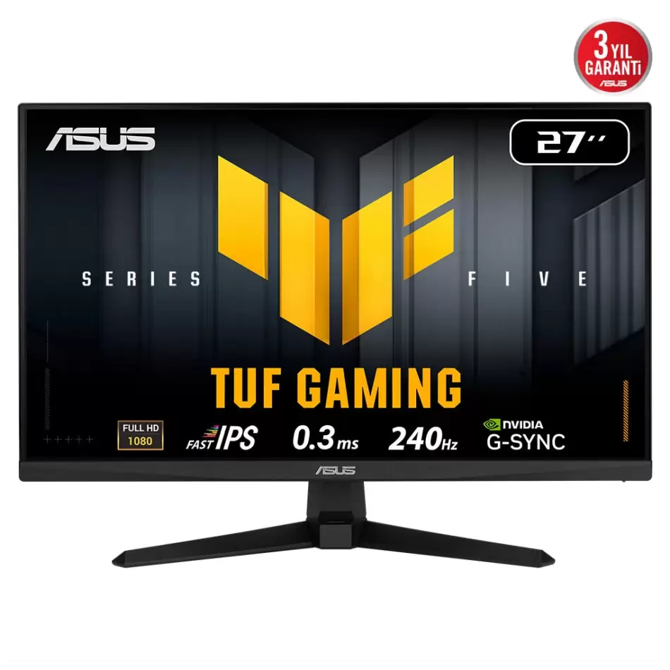 Asus Tuf Gamıng Vg279Qm5a 27 0.3ms, 240hz, Full Hd, Dp, 2xhdmı, Hoparlör, Fast Ips Led, Elmb Sync Premium, Gamıng Monitör