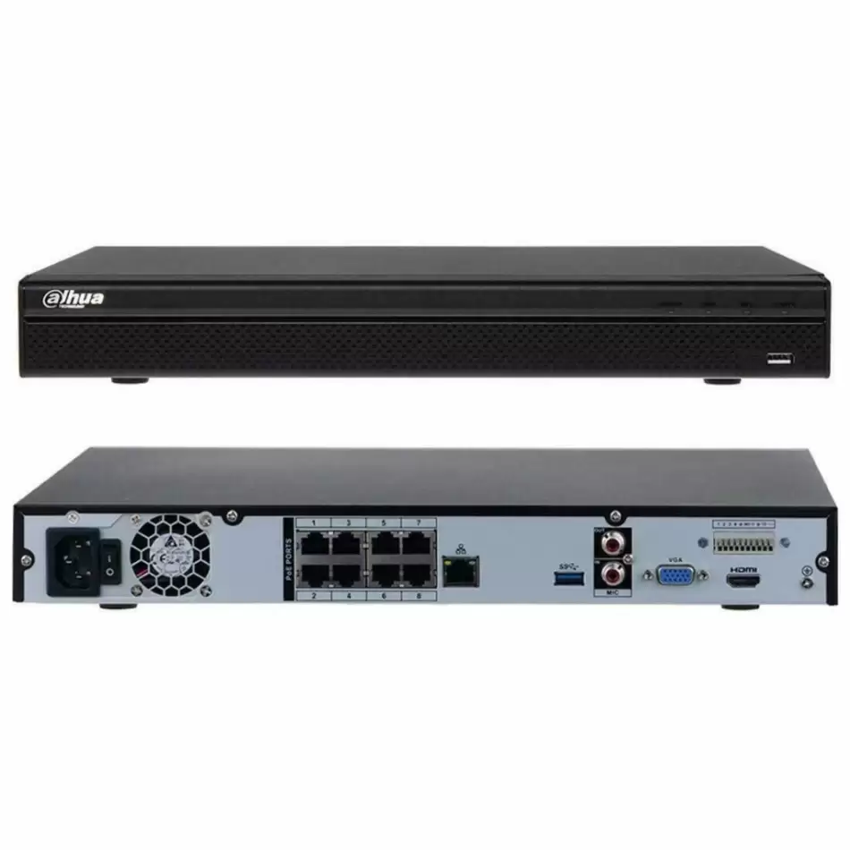 Dahua  Nvr4208-8p-4ks3, 8kanal Poe, 12mpix, H265+, 2 Hdd Desteği, 1080p Kayıt, 160mbps Bant Genişliği, Nvr