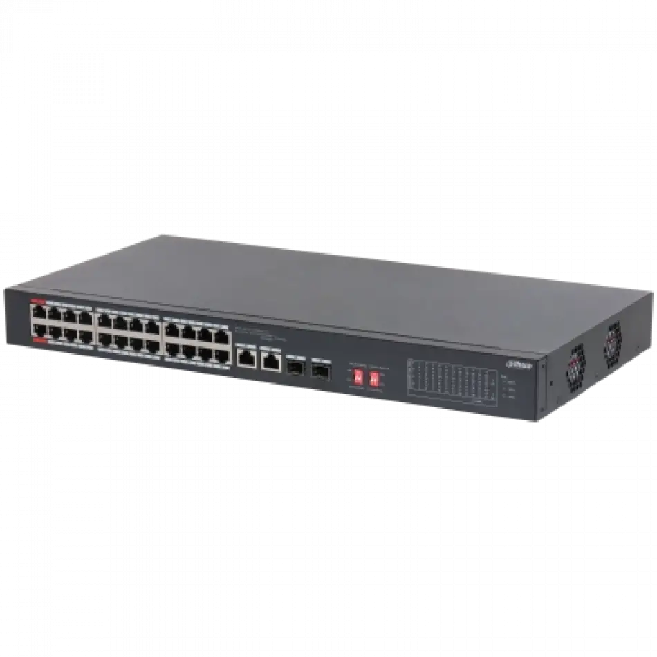 Dahua S3226-24et-240 24 Port 24xfe-2xge-2x1ge/sfp 240w Poe Switch