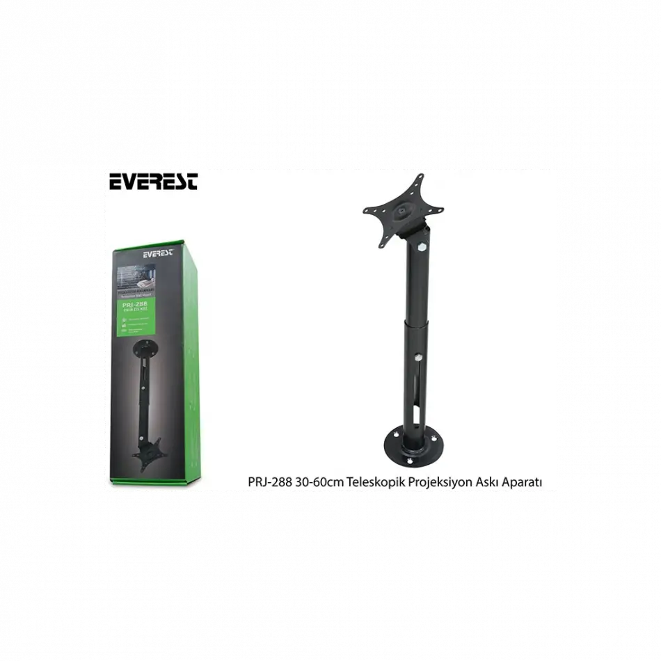 Everest Prj-288, Teleskopik Ayak (37-52cm), 13kg Taşıma, Projeksiyon Ve Monitör, Askı Aparatı