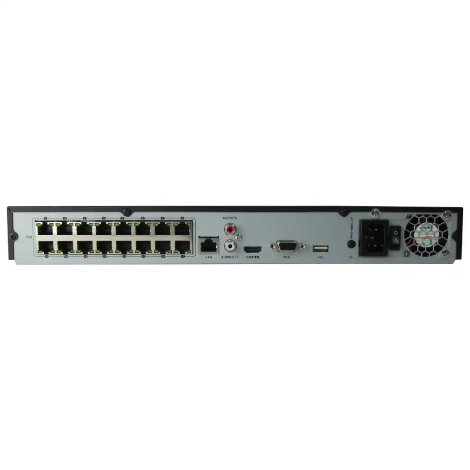 Hıkvısıon Ds-7616nı-Q2/16p, 16kanal Poe, 8mpix, H265+, 2 Hdd Desteği, 2160p Kayıt, 160mbps Bant Genişliği, Metal Kasa, Nvr