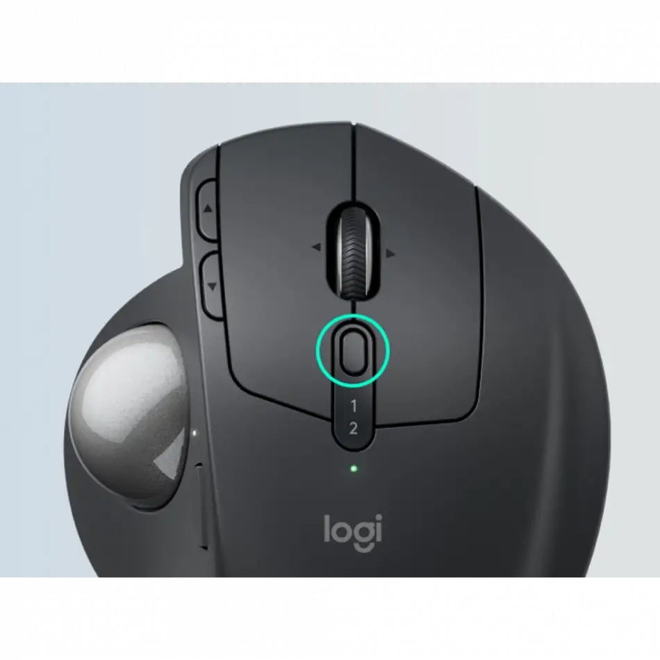 Logıtech 910-007260, Mx Ergo S Trackball Siyah,  Bluetooth, 2048dpi, Optik, 8 Tuşlu, Kablosuz, Mouse
