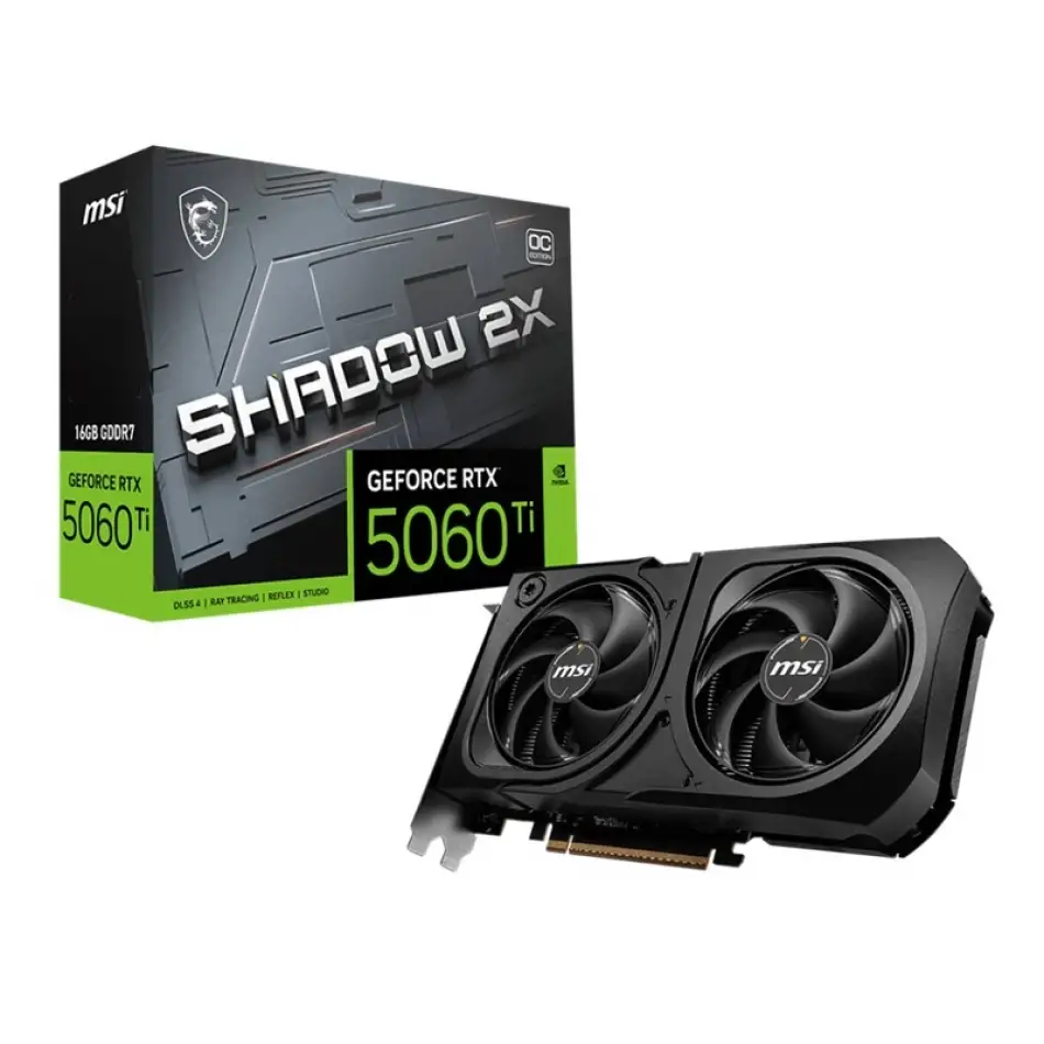 Msı Geforce Rtx5060tı 16g Shadow 2x Oc Plus 16gb Gddr7 128bıt 1xhdmı 3xdp Ekran Kartı