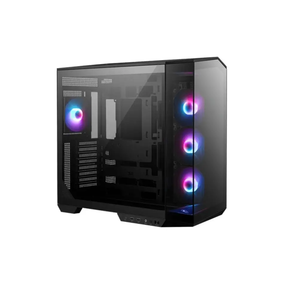 Msı Mag Pano 100r Pz Temperli Cam 3x120mm 1x120mm Argb Fan Matx Panoramik Gamıng Bilgisayar Kasa Siyah