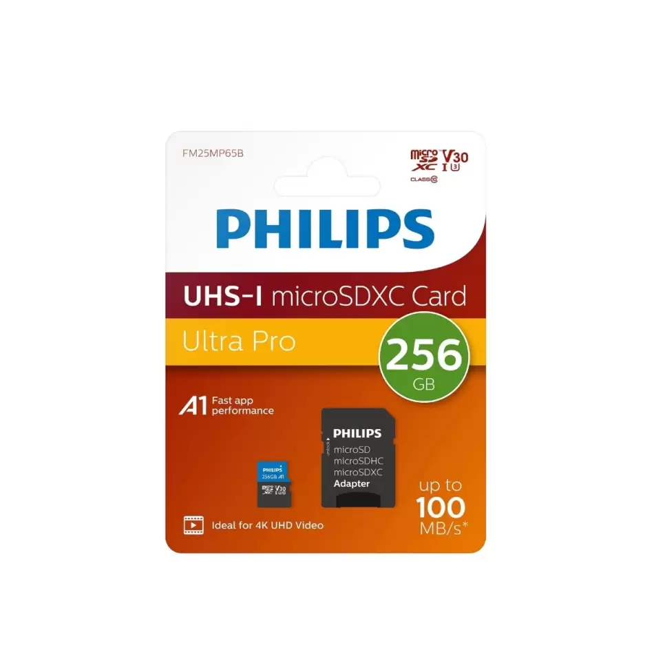 Phılıps 256gb Mıcro Sdxc 100 Mb/s C10 Fm25mp65b/00