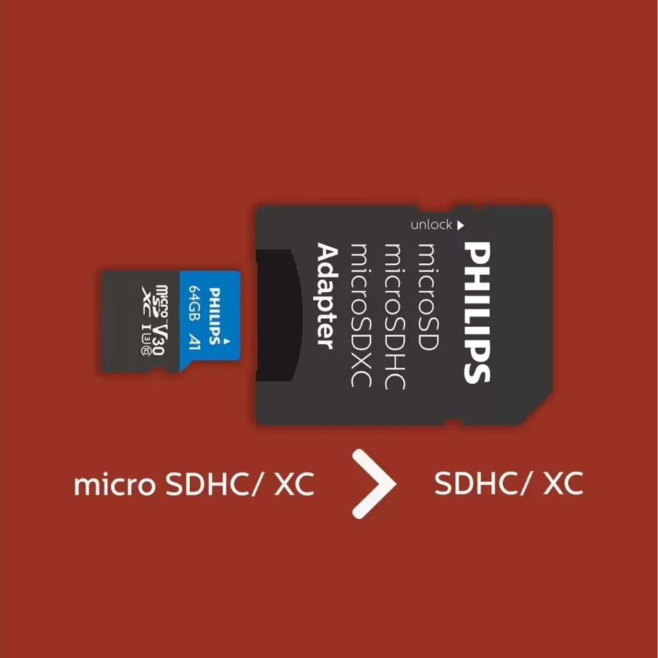 Phılıps 64gb Mıcro Sdxc 100 Mb/s C10 Fm64mp65b/00