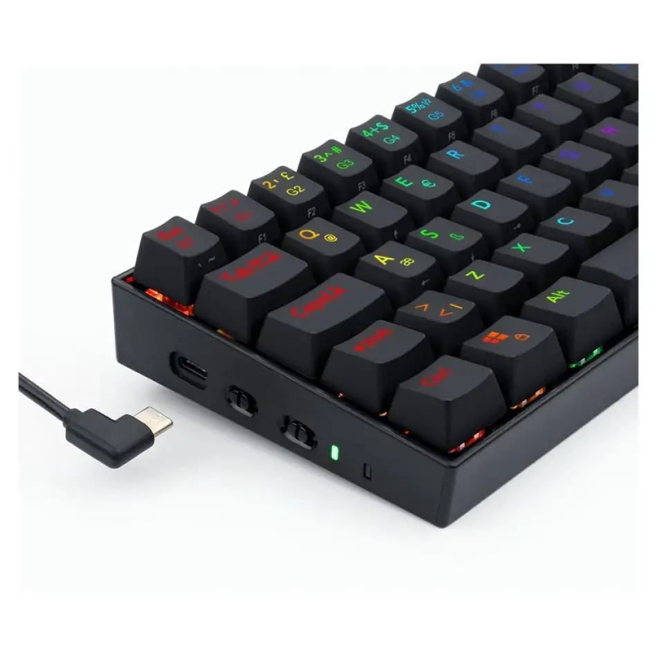 Redragon K530 Draconıc Pro Q Tr 60% Kompakt Kablosuz-bluetooth 2.4g Swıtch Mekanik Klavye Siyah