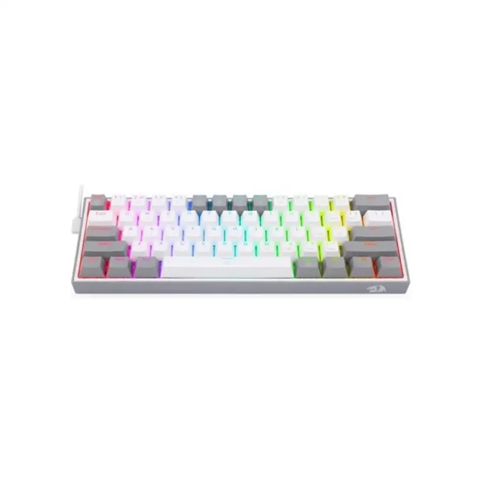 Redragon K617 Fızz Rgb Red Swıtch Mekanik Oyuncu Klavyesi Beyaz/gri