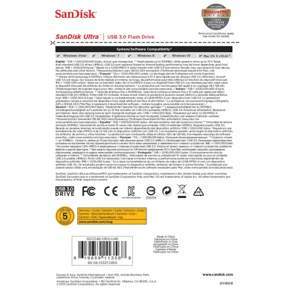 Sandisk Ultra Usb 3.0 128gb