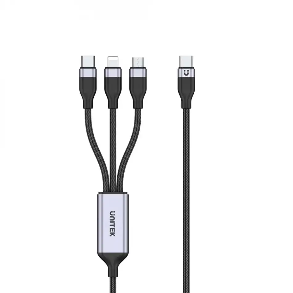 Unıtek Type-c 3in1 Şarj 1.5mt 20w (c14101bk-1.5m)