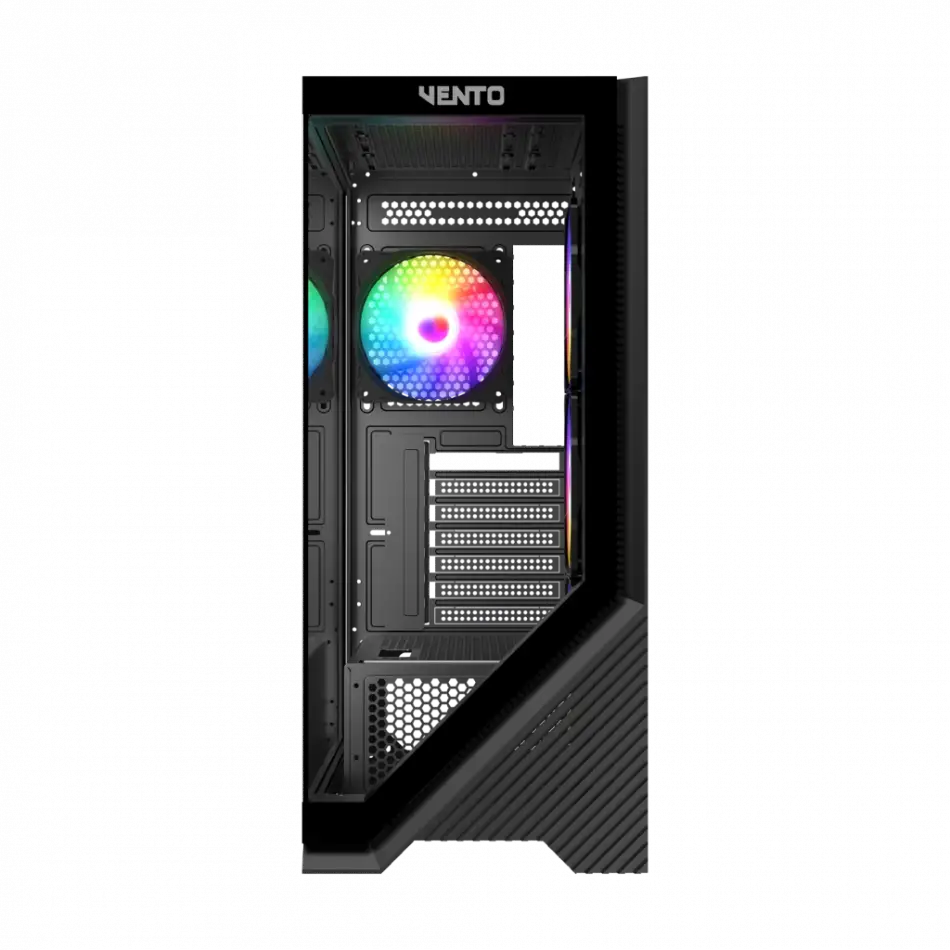 Vento Vg4202fl Mid Tower, 750w 80+ Siyah, Temperli Cam, Rgb, Atx Gamıng Kasa