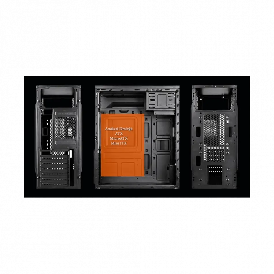 Vento Vs114f Mid Tower, Peak 500w Atx Kurumsal Kasa