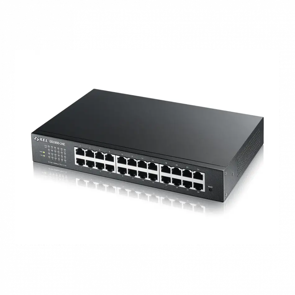 Zyxel Gs1900-24e, 24 Port, Gigabit, Yönetilebilir, Sessiz, Masaüstü Switch