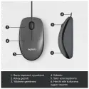 Logıtech 910-006652, M100 Siyah, Usb Kablolu, 1000dpi, Optik, 3 Tuşlu, Mouse