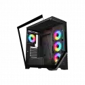 Vento Vg4202fl Mid Tower, 850w 80+ Siyah, Temperli Cam, Rgb, Atx Gamıng Kasa