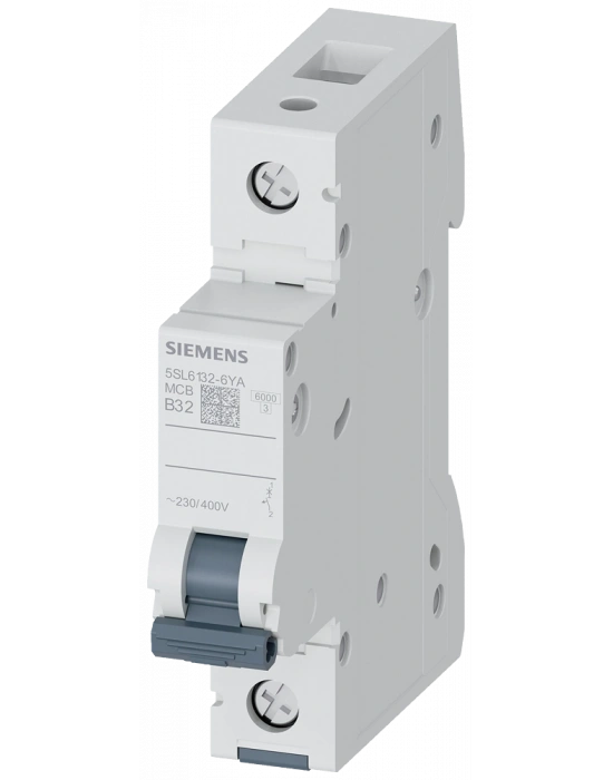 Siemens 5SL6132-6YA 32A 1 Fazlı B Tipi Otomatik Sigorta