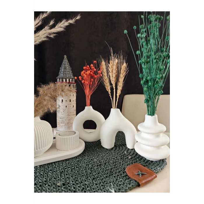 Minimal 3lü Vazo Vazo Seti Özel Günler Için Çoklu Paket(5 SET, 15 PARÇA VAZO IÇERİR)