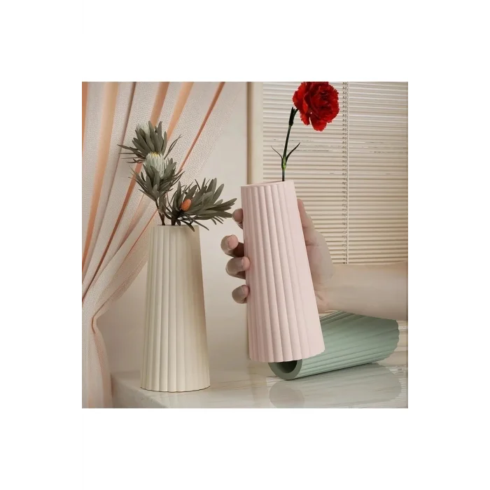 Beyaz Iskandinav Vazo 20cm