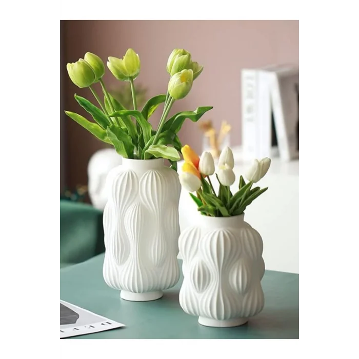 3lü Minimal Bubble Vazo Seti Pampas Vazosu