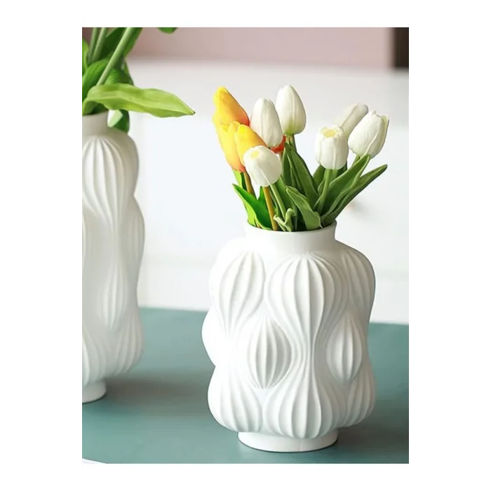 3lü Minimal Bubble Vazo Seti Pampas Vazosu