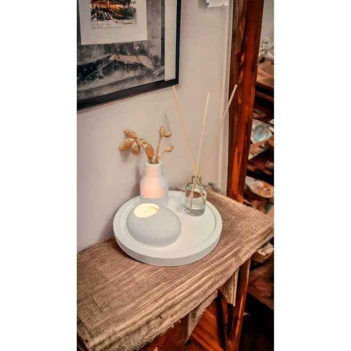 Konik Vazo Vanilya Oda Kokusu Ve Tealight Mumluk
