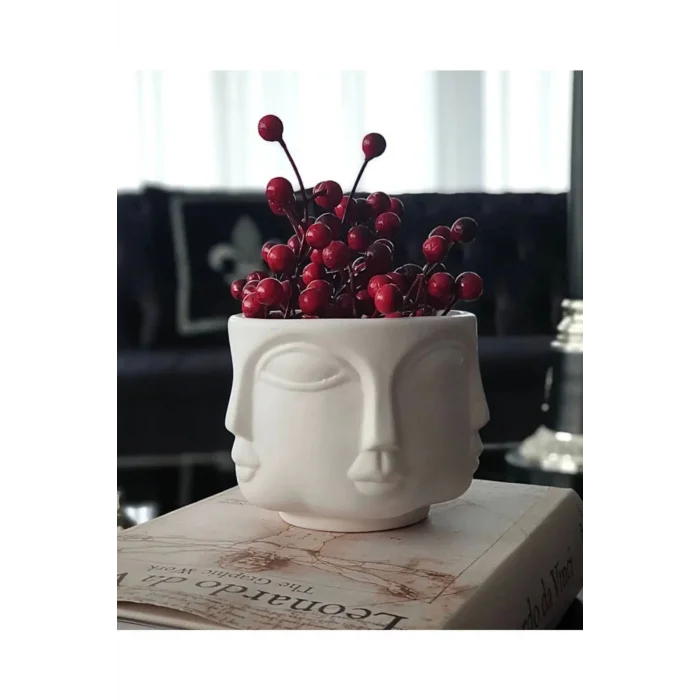 Adler Soyut Yüz Çok Amaçlı Vazo,Kase,Kaşıklık,Saksı